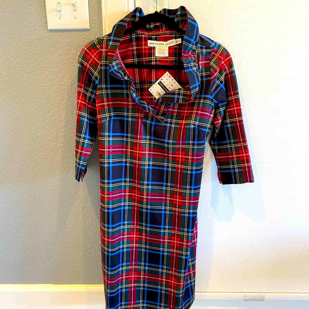Gretchen Scott Ruffle Neck Dress